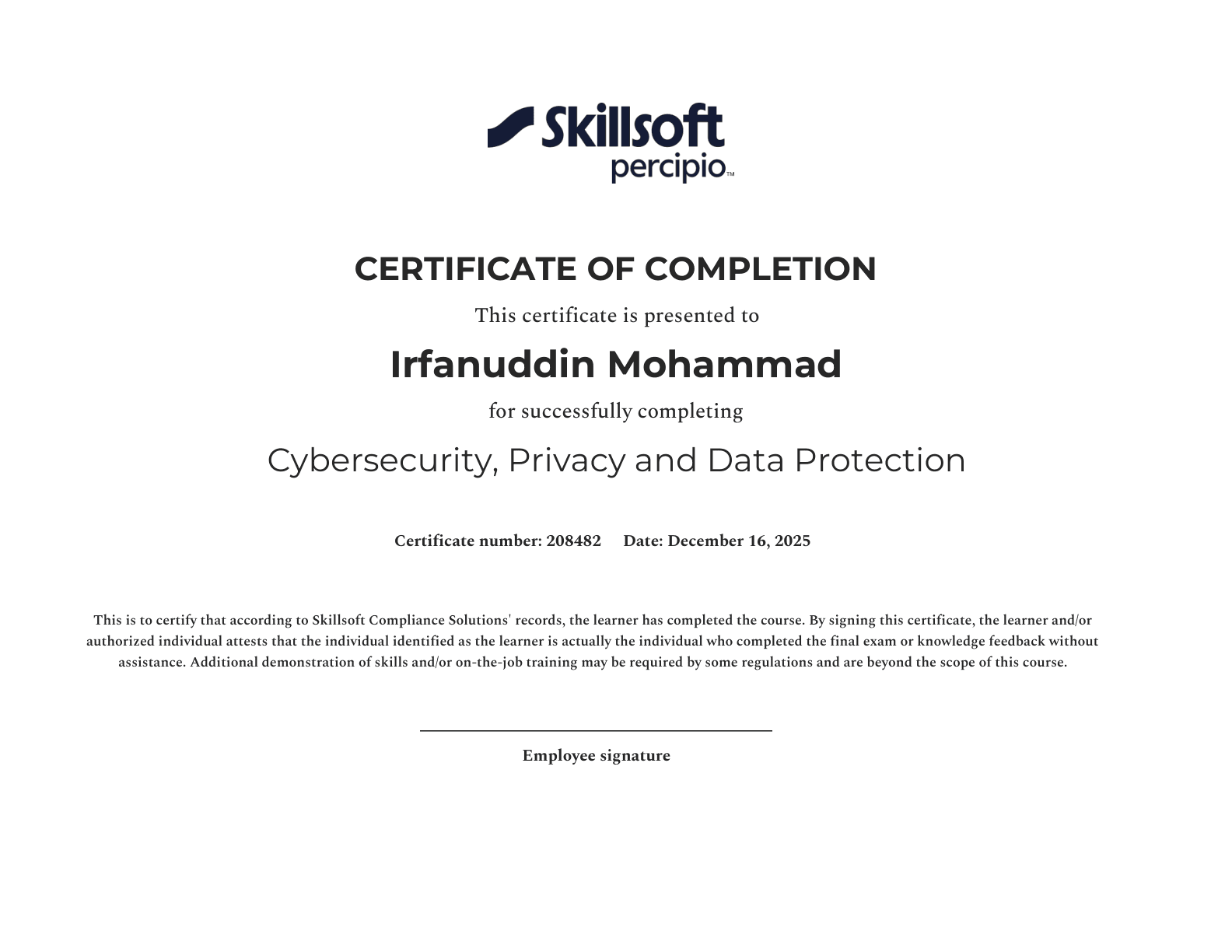 Cybersecurity, Privacy and Data Protection