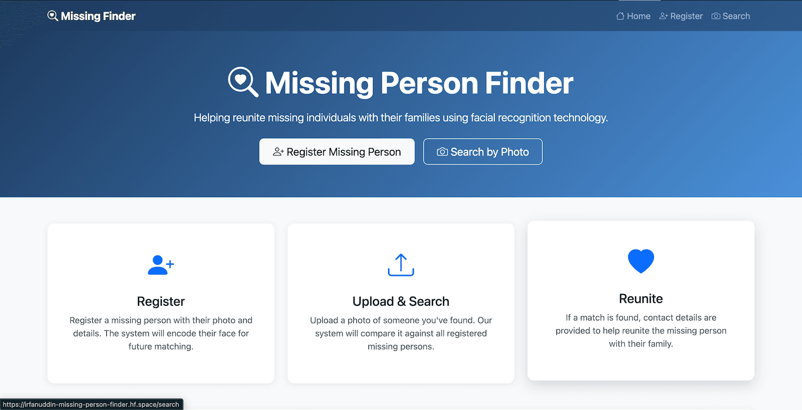 Missing Person Finder