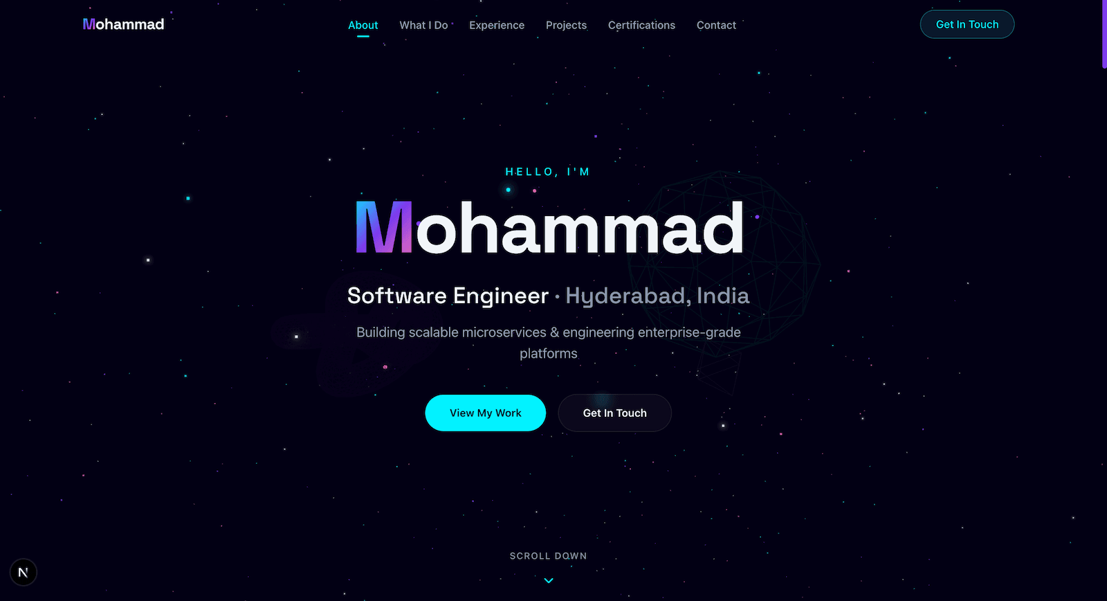 3D Animated Portfolio