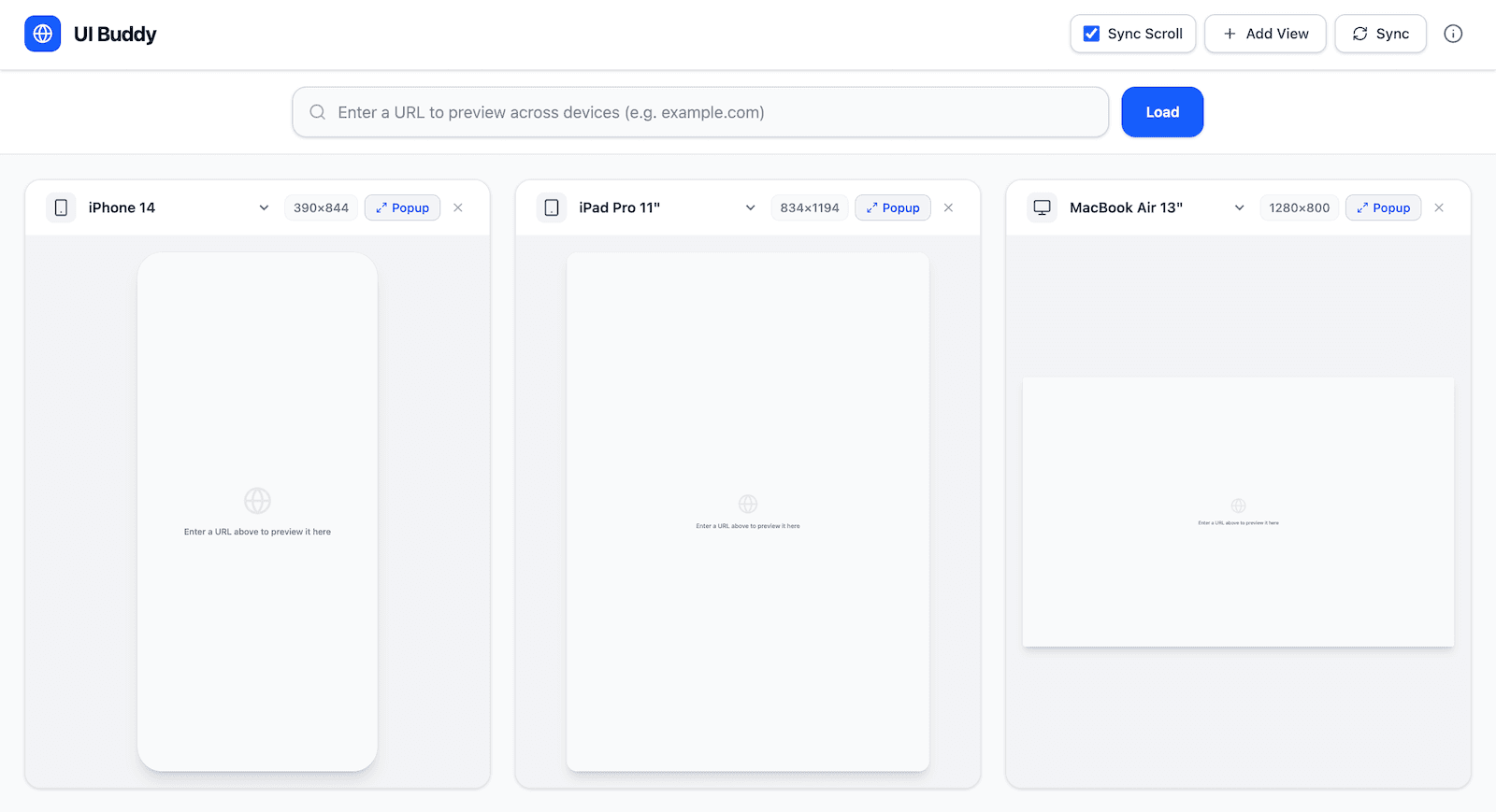 UI Buddy — Multi-Viewport Preview